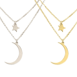 Collier Etoile et Croissant de Lune