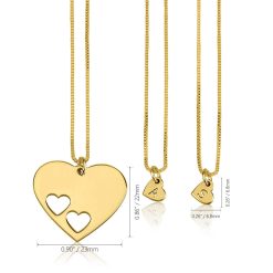 Set de Colliers Cœurs Mère Fille