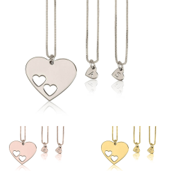 Set de Colliers Cœurs Mère Fille