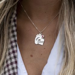 Collier Pied de Bébé avec Cœur