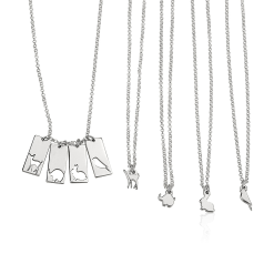 Set de Colliers Animaux Mère Fille