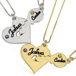 Colliers Clé de Mon Cœur personnalisés
