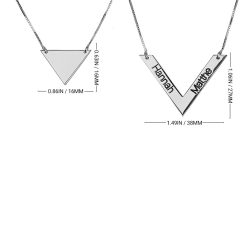 Collier Graphique Triangle et Chevron