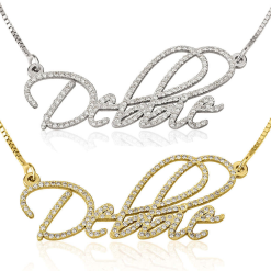 Collier Prénom avec Diamants