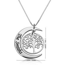 Collier Arbre de Vie avec Lune