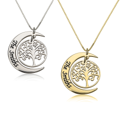 Collier Arbre de Vie avec Lune