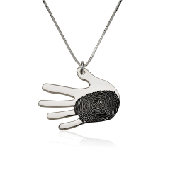 Collier Main avec Empreinte Digitale