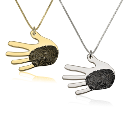 Collier Main avec Empreinte Digitale