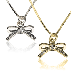 Collier Nœud avec Zirconium