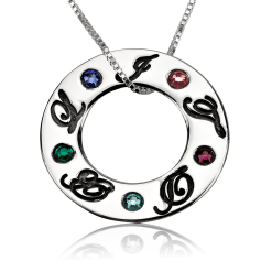 Collier Cercle Initiales et Cristaux