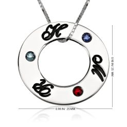 Collier Cercle Initiales et Cristaux