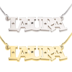 Collier Prénom Étoiles