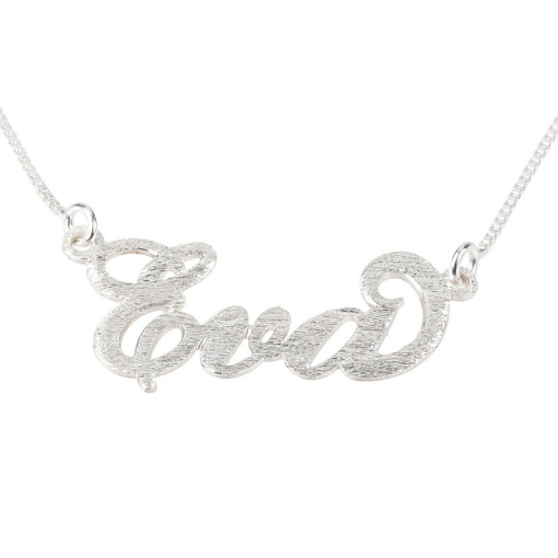 Collier Prénom en Argent Brossé