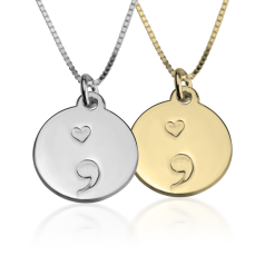Collier Disc Point Virgule