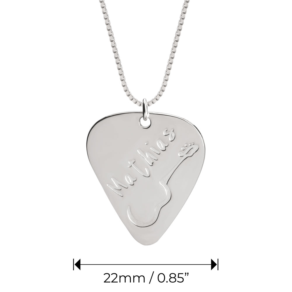 Collier Pendentif Médiator Guitare