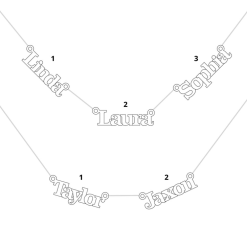 Collier Prénoms Multiples