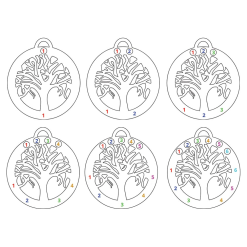 Collier Arbre de Vie avec Prénoms et Cristaux