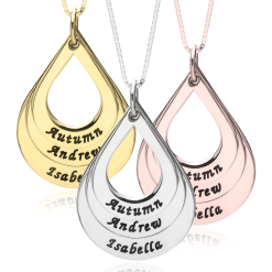 Collier Pendentif en Forme de Larme pour Mamans