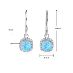 Boucles d'Oreilles avec Opale Turquoise