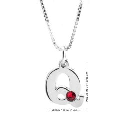 Collier Mini Initiale avec Pierre de Naissance