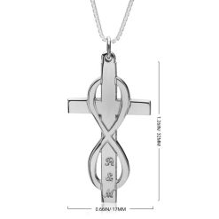 Collier Croix Infini avec Initiales