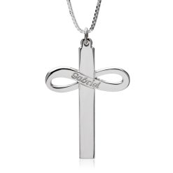 Collier Croix Infini avec Prénom