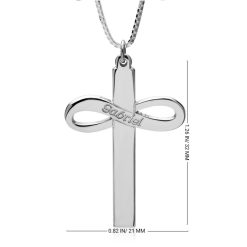 Collier Croix Infini avec Prénom