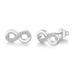 Boucles d'Oreilles Infini avec Zirconium
