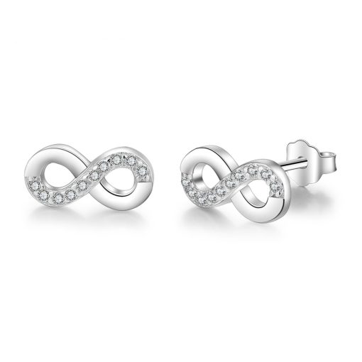 Boucles d'Oreilles Infini avec Zirconium