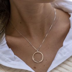 Collier Cercle Deux Prénoms et Cœur