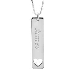 Collier Prénom Barrette Verticale avec Symbole