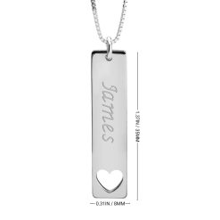 Collier Prénom Barrette Verticale avec Symbole
