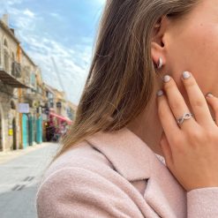 Boucles d'Oreilles Créoles avec Zirconium