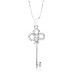 Collier Clé avec Zirconium