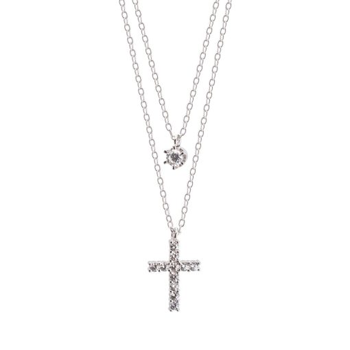 Colliers Superposés avec Croix