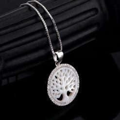 Collier Arbre avec Zirconium