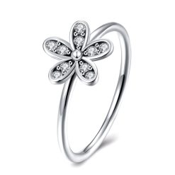 Bague Fleur avec Zirconium