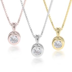 Collier Solitaire Zirconium