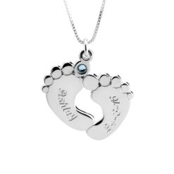Collier Pieds de Bébé Personnalisé