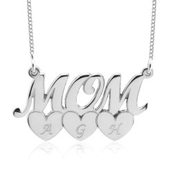 Collier Mom Cœurs et Initiales