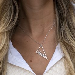 Collier Prénom triangle