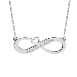 Collier Infini avec Deux Prénoms