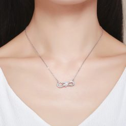 Collier Cœur Infini avec Zirconium