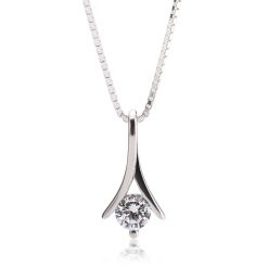 Collier Tulipe avec Zirconium