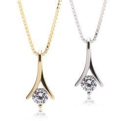 Collier Tulipe avec Zirconium