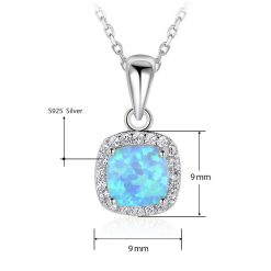 Collier avec Opale Turquoise