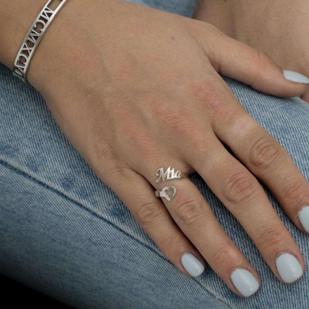 Bague sales avec prenom