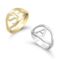 Bague avec Initiale Capitale