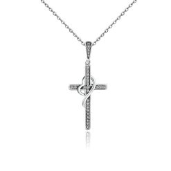 Collier Croix avec Cœur