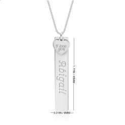Collier Barrette Verticale Personnalisé